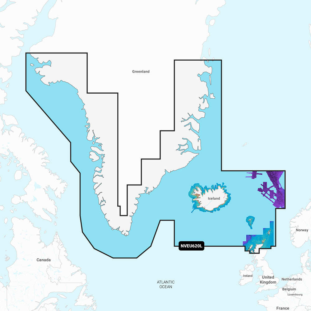 A cartography map of the south of Greenland.