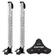 Minn Kota Raptor Bundle Pair (10' Silver Shallow Water Anchors w/Active Anchoring) boat anchor