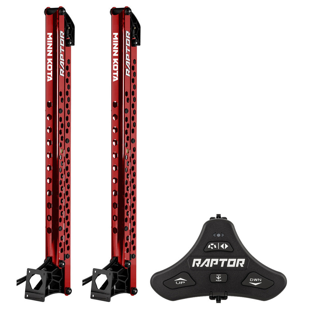 Minn Kota Raptor Bundle Pair (10' Red Shallow Water Anchors w/Active Anchoring) boat anchor