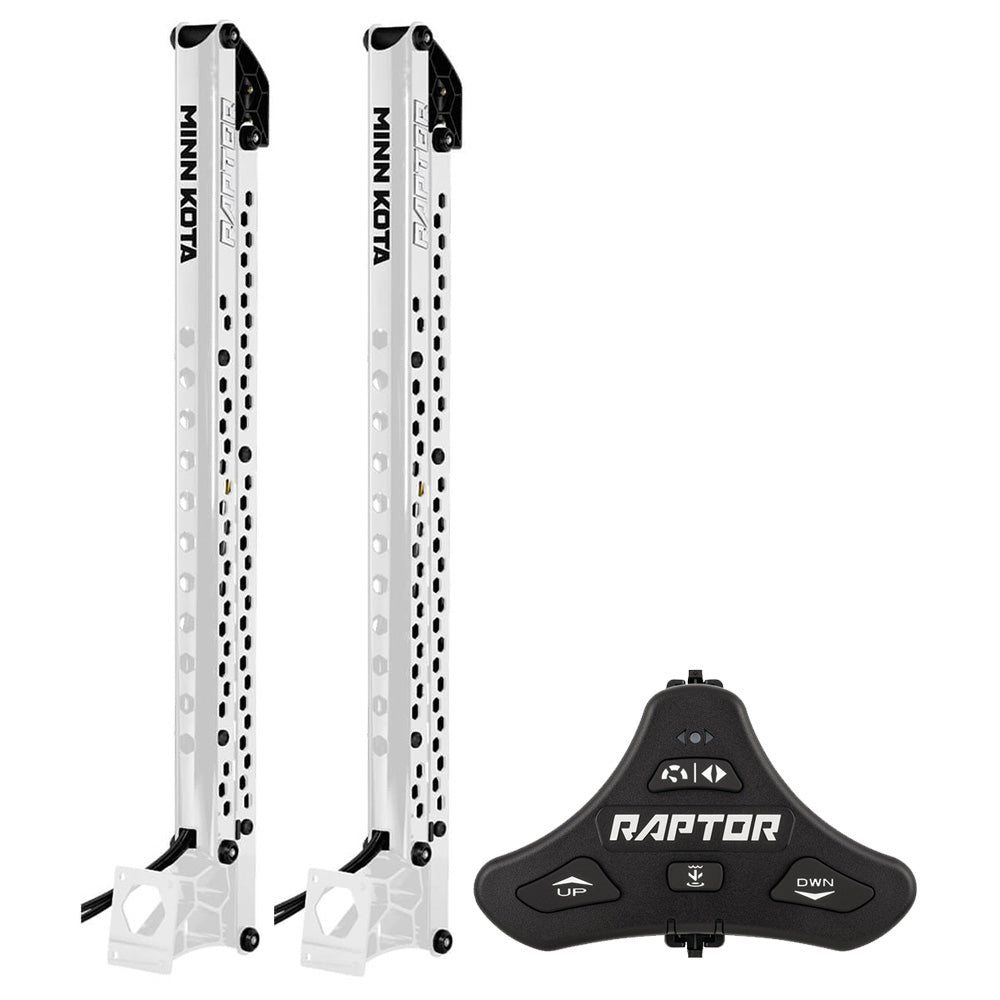 Minn Kota Raptor Bundle Pair (8' White Shallow Water Anchors w/Active Anchoring) boat anchor