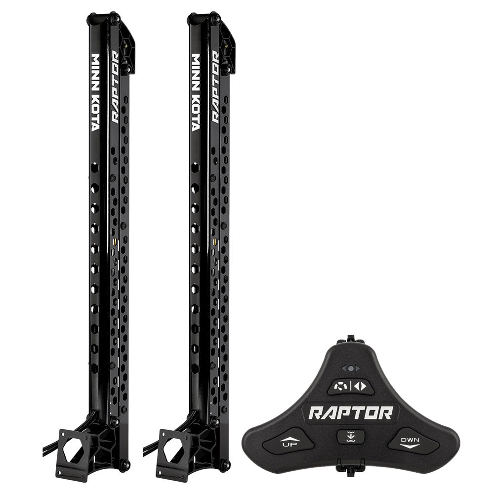 Minn Kota Raptor Bundle Pair (8' Black Shallow Water Anchors w/Active Anchoring) boat anchor