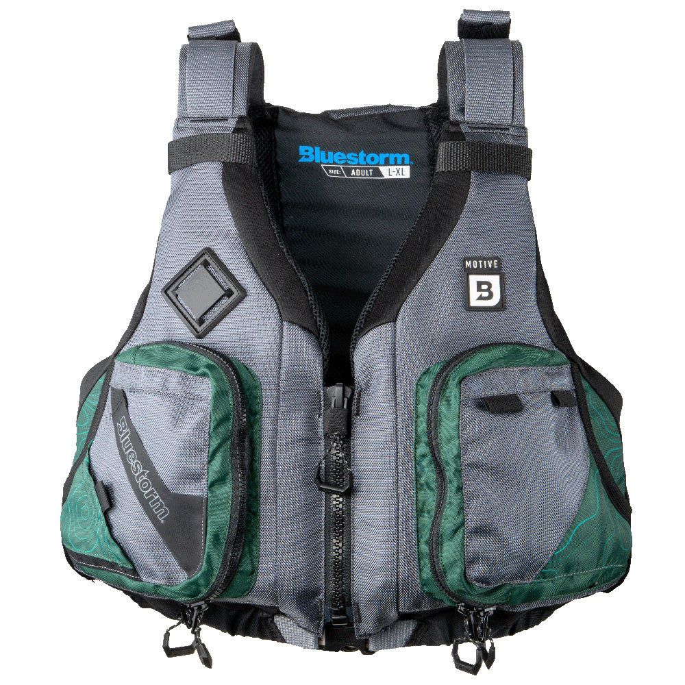 Bluestorm Motive Kayak Fishing Vest - Hunter Green - 2XL/3XL [BS-248-HNT-2/3XL]