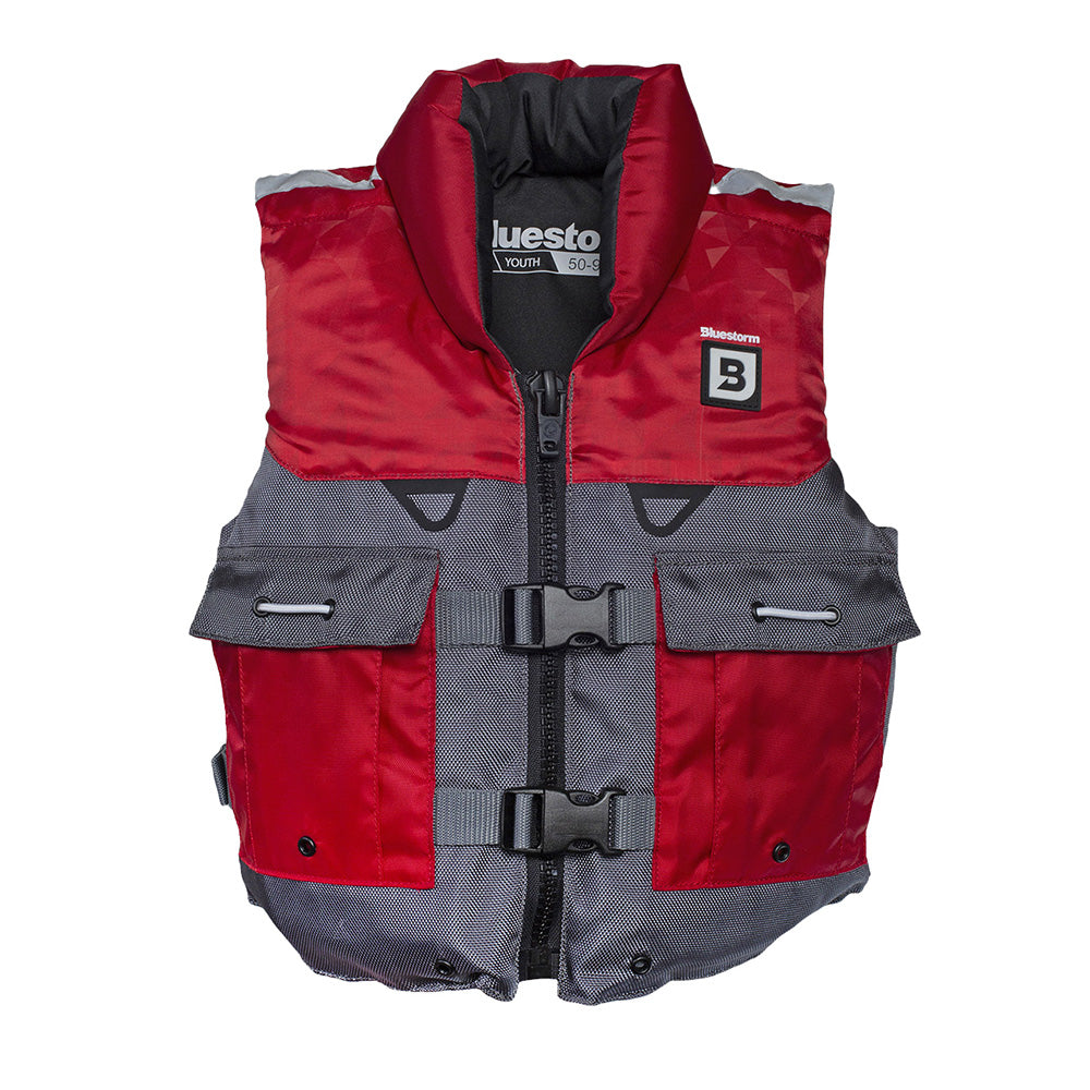 Bluestorm Classic Youth Fishing Life Jacket - Nitro Red [BS-365-RED-Y]