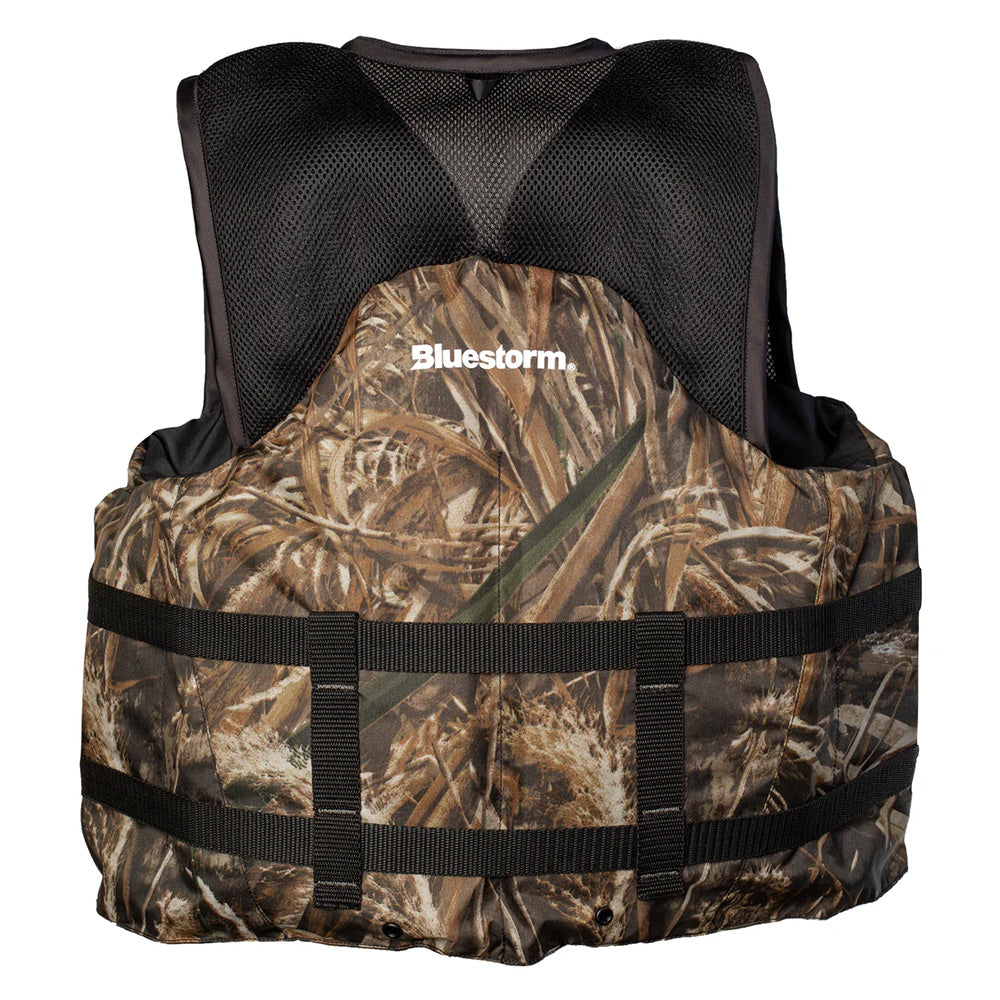 Bluestorm Sportsman Adult Mesh Fishing Life Jacket - MAX5 Camo - L/XL [BS-105-MX5-L/XL]