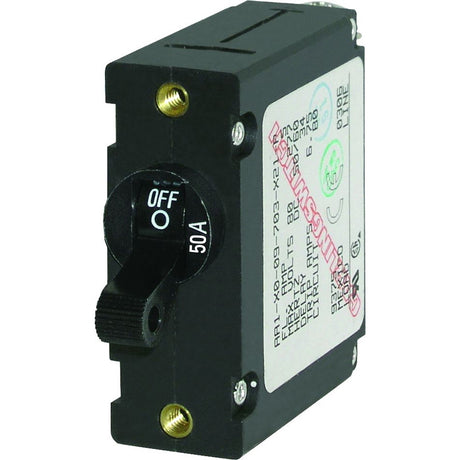 Blue Sea 7228 AC / DC Single Pole Magnetic World Circuit Breaker (50 A)