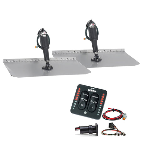 Lenco 12"x 12" Standard Trim Tab Kit (w/LED Integrated Switch Kit)