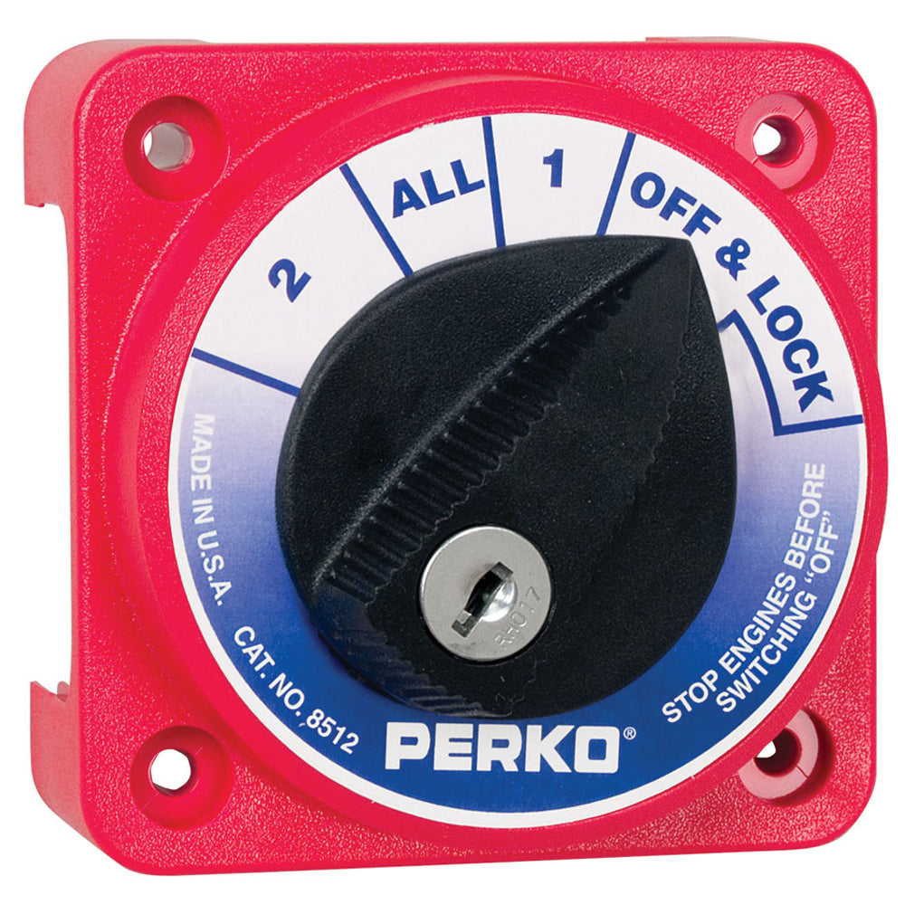 Perko Compact Medium Duty Battery Selector Switch (Key Lock)