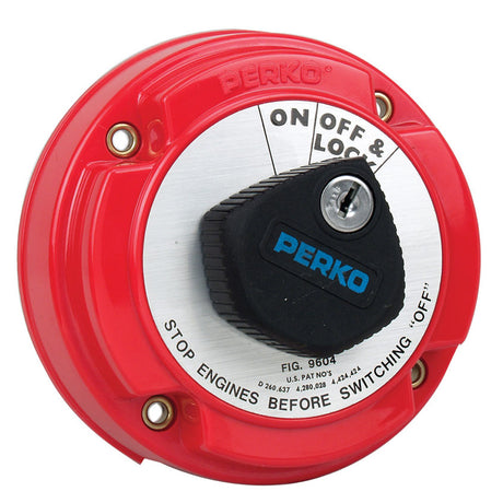 Perko Medium Duty Main Battery Disconnect Switch (Alternator Field Disconnect & Key Lock)