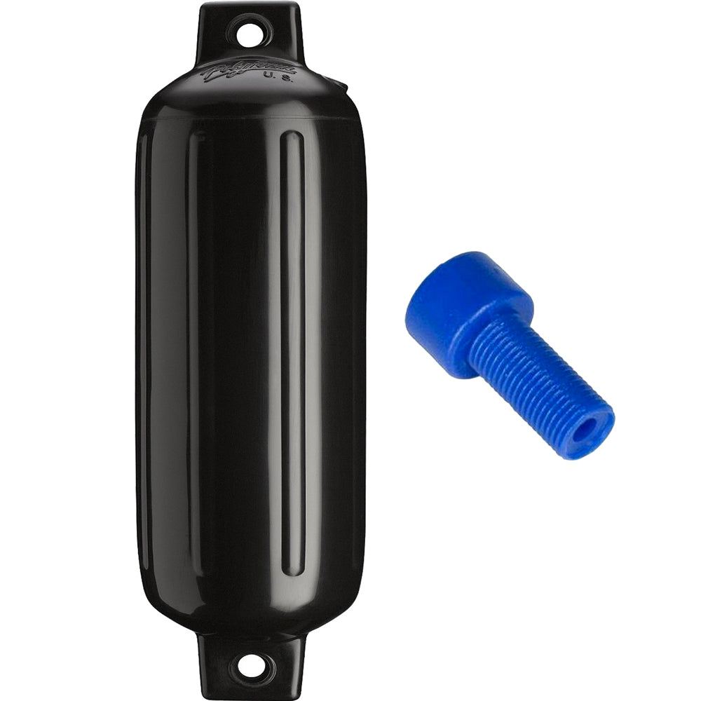 Polyform G-4 Twin Eye Fender 6.5" x 22" (Black w/Adapter)