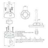 Scanstrut DS40-S Vertical Cable Seal -Stainless Steel