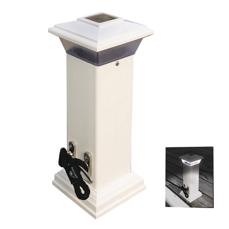 Dock Edge Cleatlite Solar Dock Light and 12" Mooring Cleat