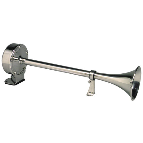 Schmitt Marine Deluxe All-Stainless Single Trumpet Horn (12V) boat horns