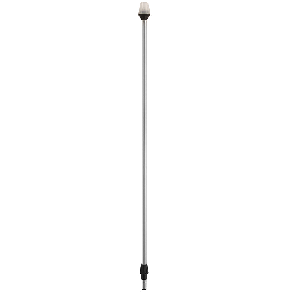 Attwood Frosted Globe All-Around Pole Light w/2-Pin Locking Collar Pole - 12V - 42" [5110-42-7]