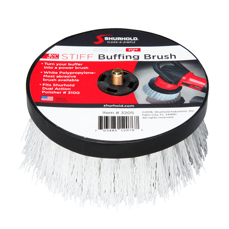 Shurhold 6 1/2" Stiff Brush for Dual Action Polisher