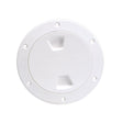 Beckson 4" Smooth Center Screw-Out Deck Plate (White)