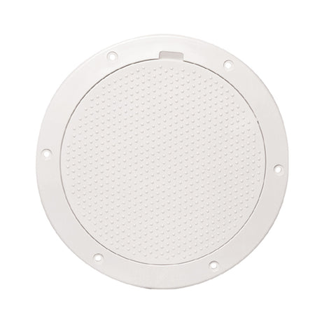 Beckson 6" Non-Skid Pry-Out Deck Plate (White)