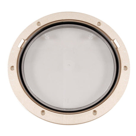 Beckson 8" Clear Center Pry-Out Deck Plate (Beige)