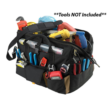 CLC 1535 Tool Bag w/ Top-Side Plastic Parts Tray (18")