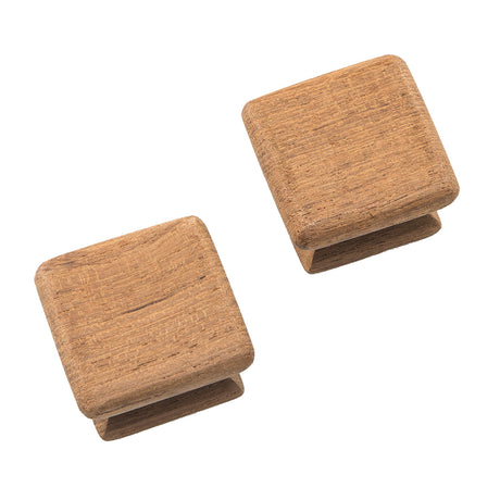 Whitecap Teak Square Drawer Knob (1-1/8" - 2 Pack)