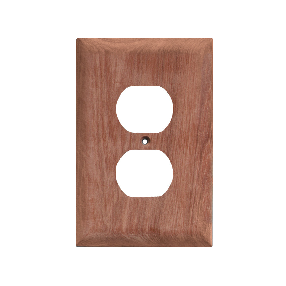 Whitecap Teak Outlet Cover/Receptacle Plate