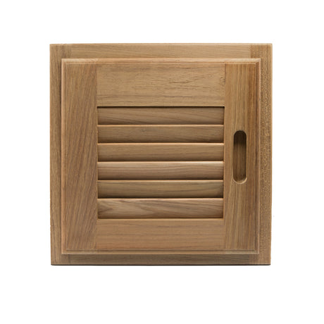 Whitecap Teak Louvered Door & Frame - Right Hand (12" x 12")