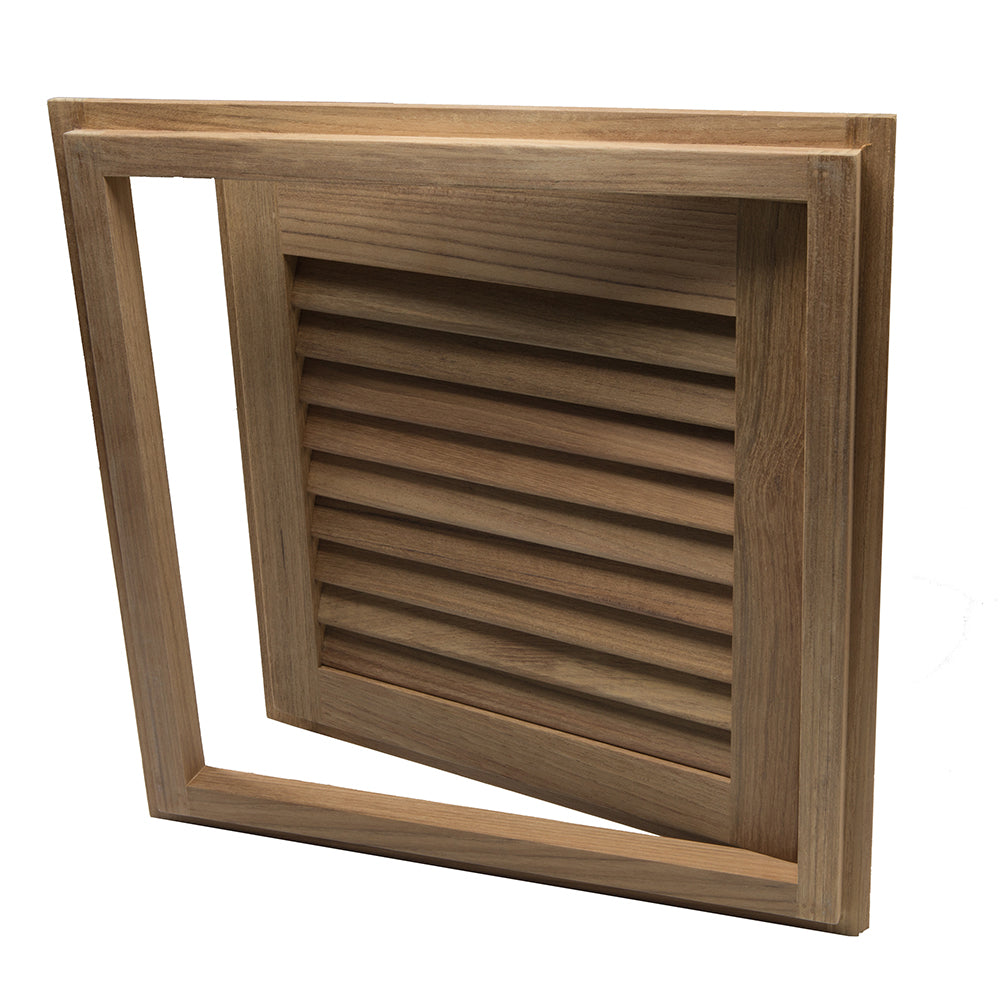 Whitecap Teak Louvered Door & Frame - Right Hand (15" x 15")