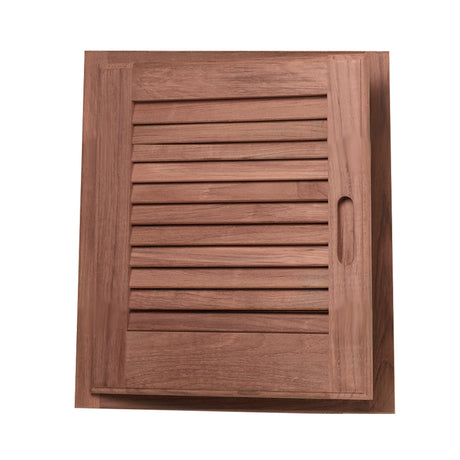 Whitecap Teak Louvered Door & Frame - Left Hand (15" x 15")