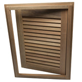 Whitecap Teak Louvered Door & Frame - Right Hand (15" x 20")