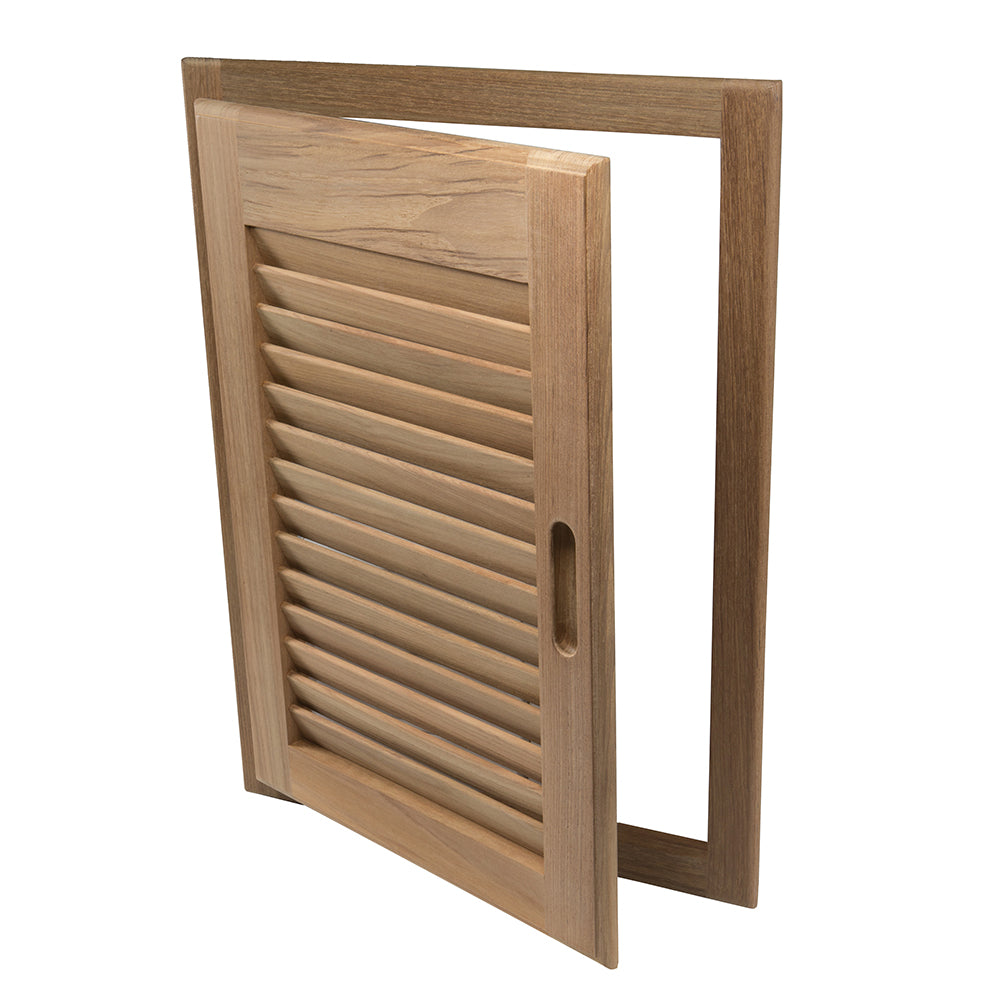 Whitecap Teak Louvered Door & Frame - Right Hand (15" x 20")