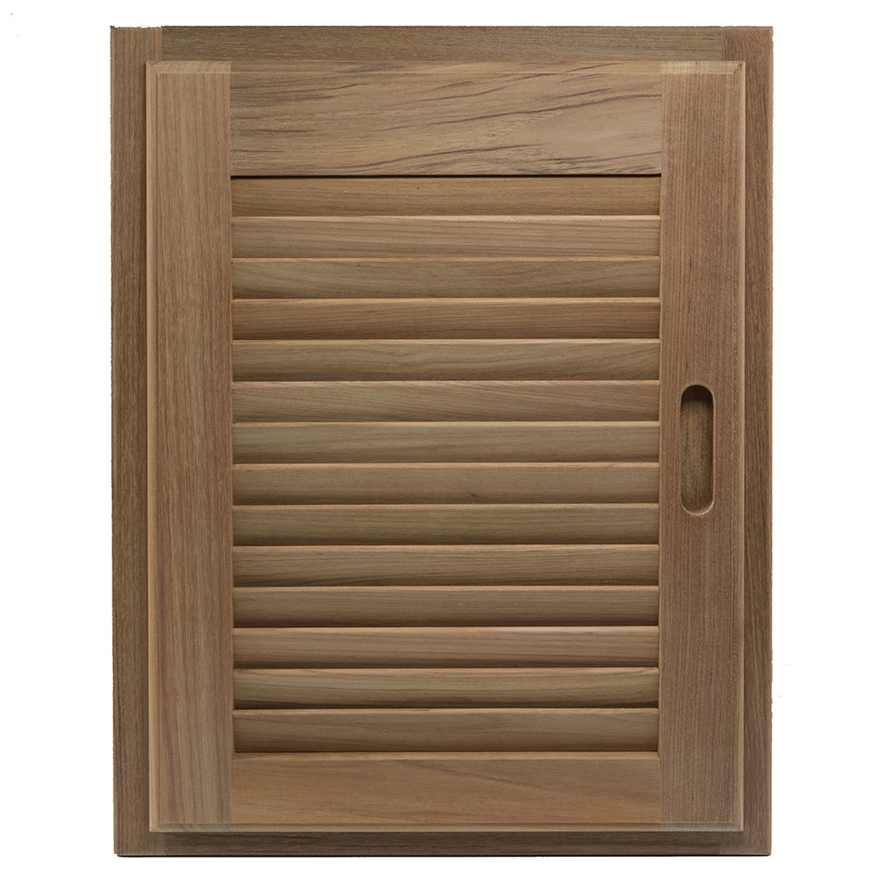 Whitecap Teak Louvered Door & Frame - Right Hand (15" x 20")