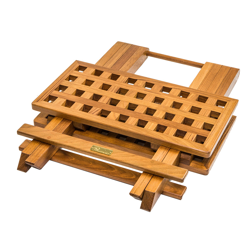 Whitecap Teak Grate Top Fold-Away Table