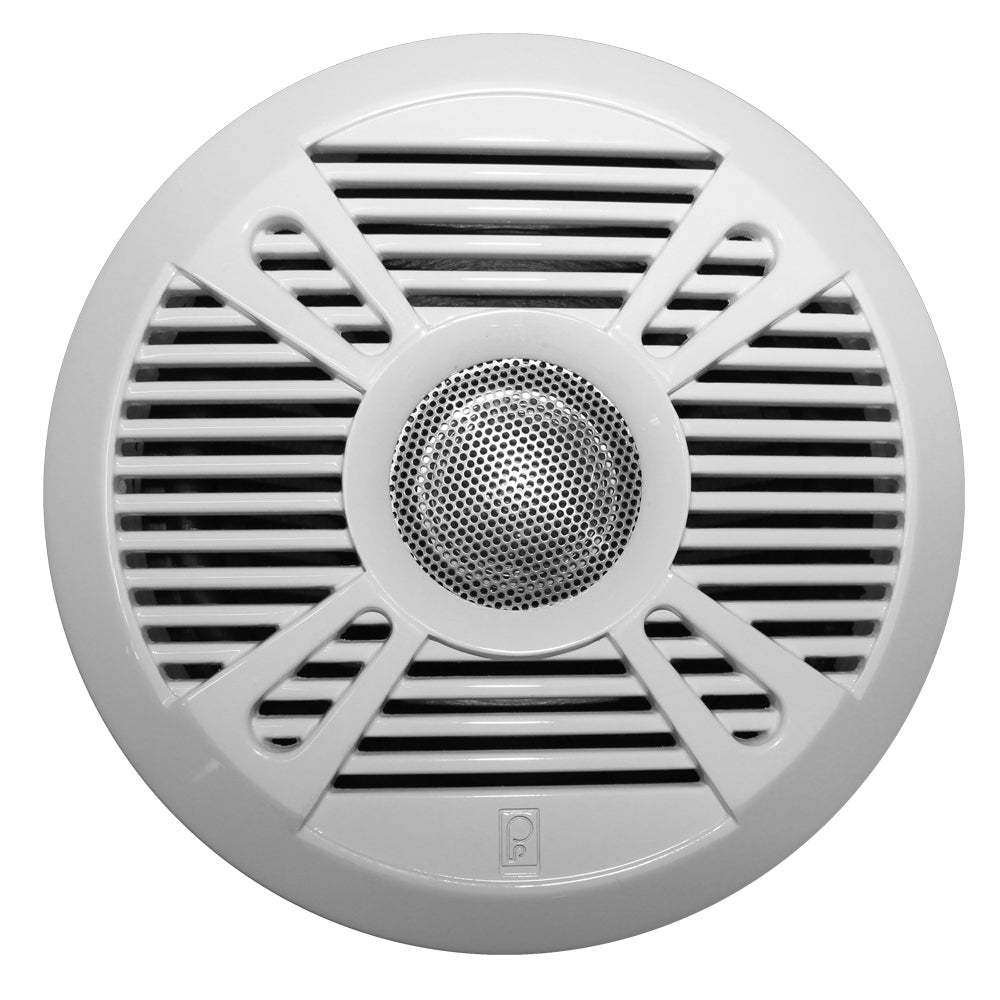 Poly-Planar MA-7050 5" 160 Watt Speakers - White/Grey Grill Covers [MA7050]