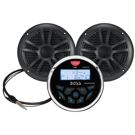 Boss Audio MCKGB350W.6 Marine Stereo  6.5" Speaker Kit (Black) boat speakers