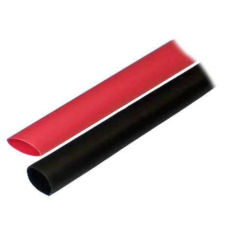 Ancor Adhesive Lined Heat Shrink Tubing (ALT) -1/2" x 3" -2-Pack -Black/Red