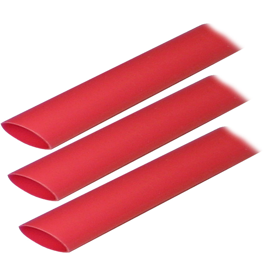 Ancor Adhesive Lined Heat Shrink Tubing (ALT) -3/4" x 3" -3-Pack -Red