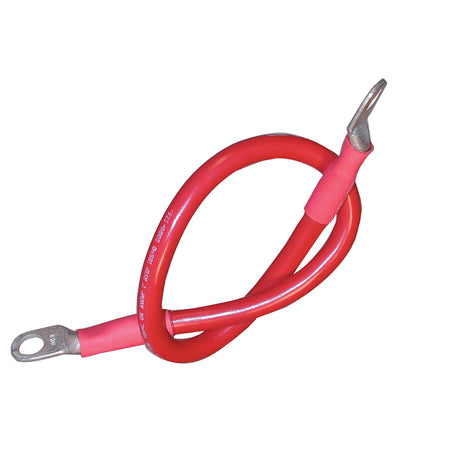 Ancor Battery Cable Assembly, 4 AWG (21mm) Wire, 3/8" (9.5mm) Stud, Red - 18"