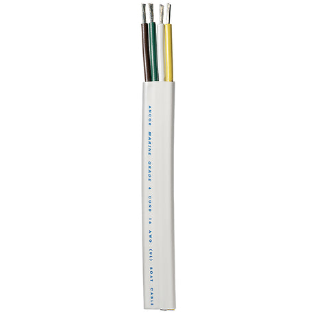 Ancor Trailer Cable -16/4 AWG (Yellow/White/Green/Brown Flat 100')