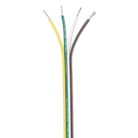 Ancor Ribbon Bonded Cable -16/4 AWG (Brown/Green/White/Yellow -Flat 100')