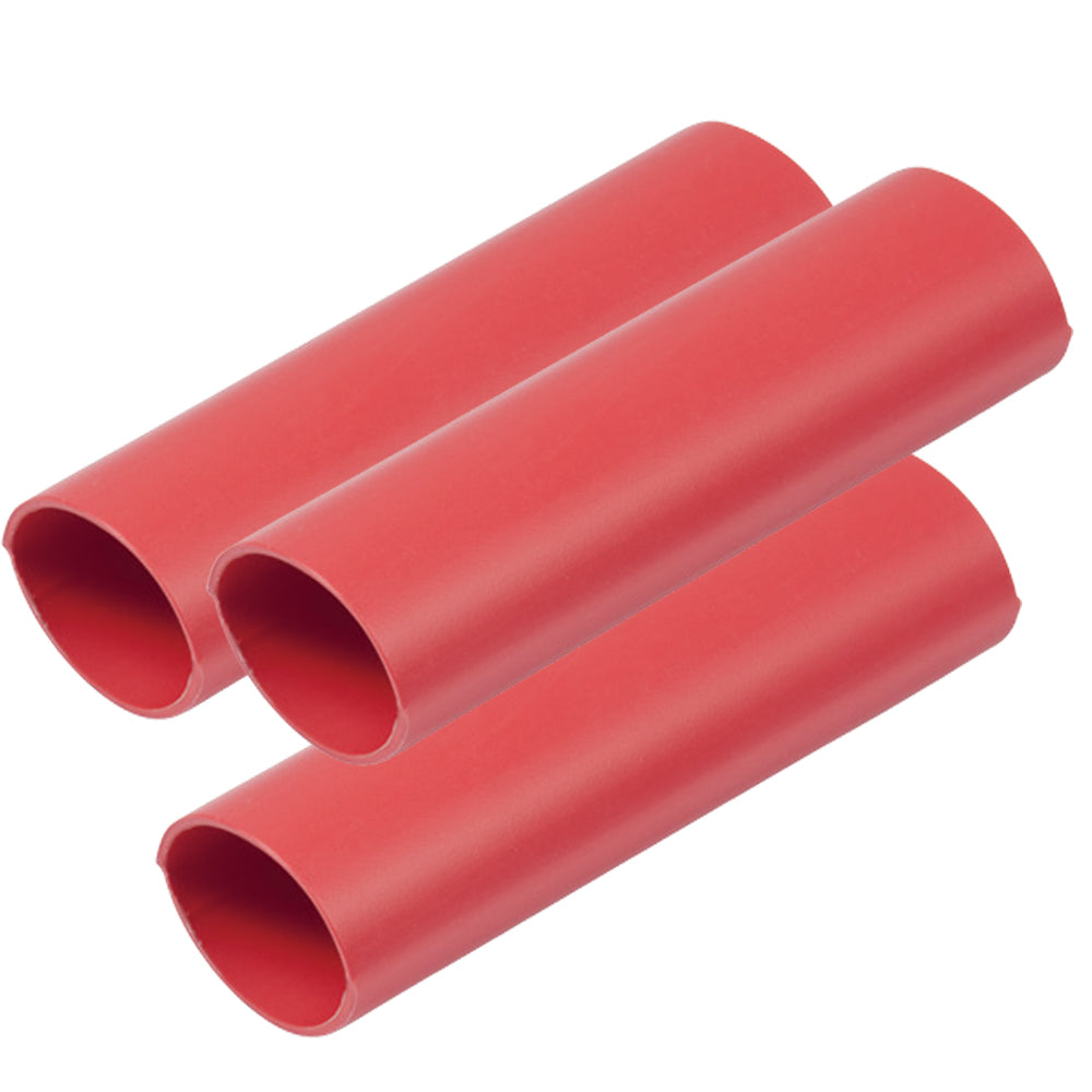 Ancor Heavy Wall Heat Shrink Tubing (3/4"x 12" 3-Pack Red)