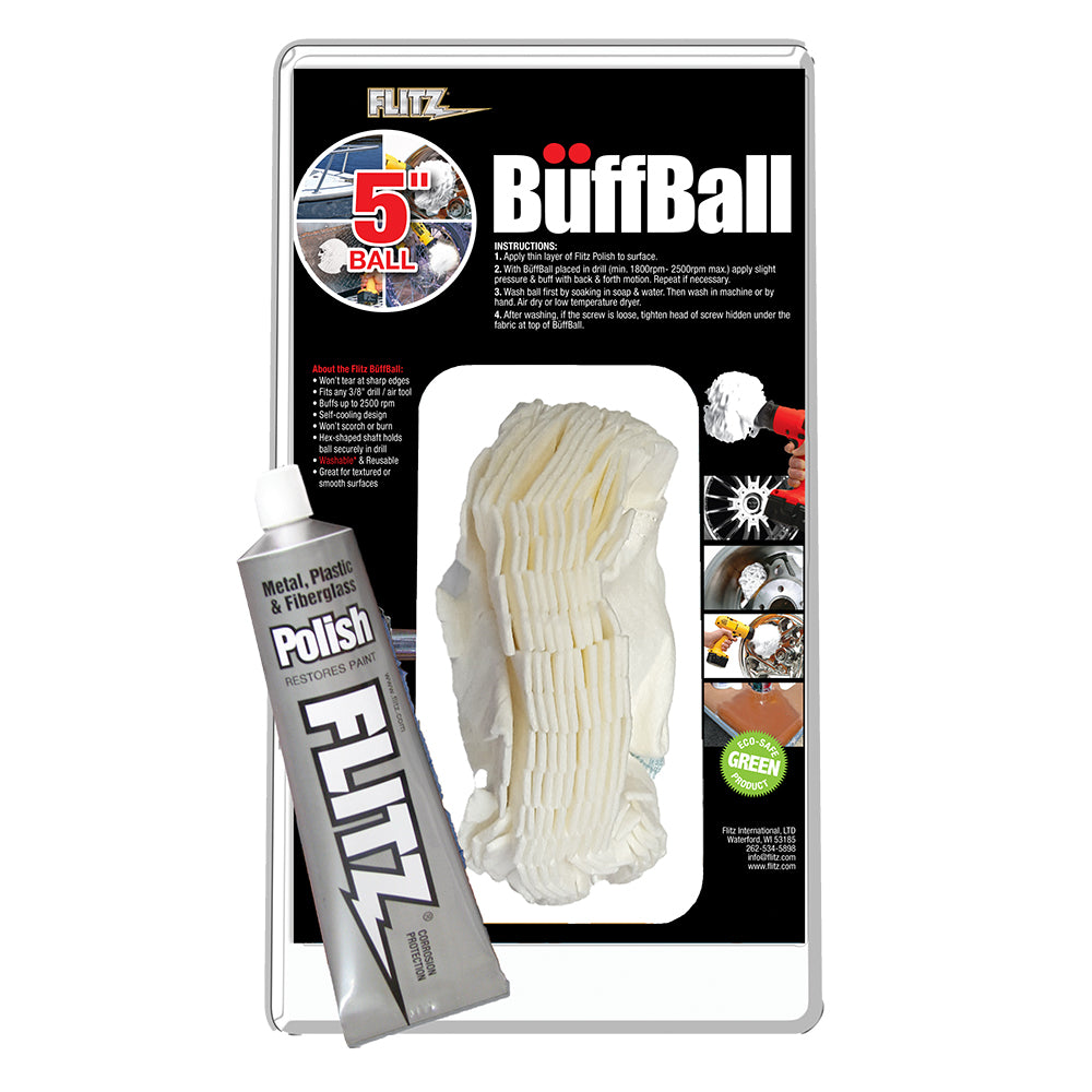 Flitz Buff Ball (Large 5" with 1.76oz Tube Flitz Polish)