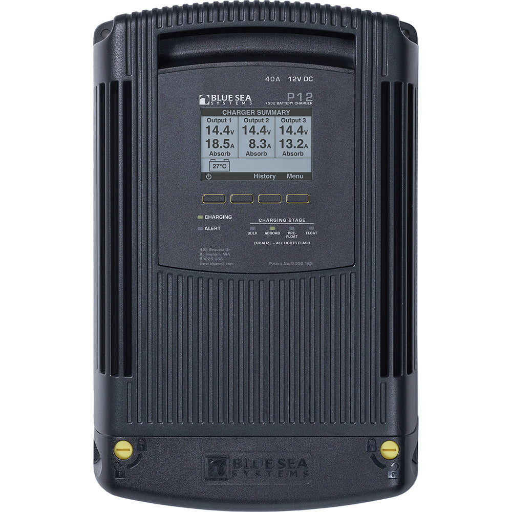 Blue Sea 7532 P12 Gen2 Battery Charger (40A-3 Bank)