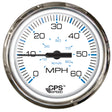 Faria Chesapeake White SS 4" Studded Speedometer - 60MPH (GPS) [33839]