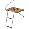 Whitecap Teak Swim Platform & 2-Step Telescoping Ladder (Outboard)