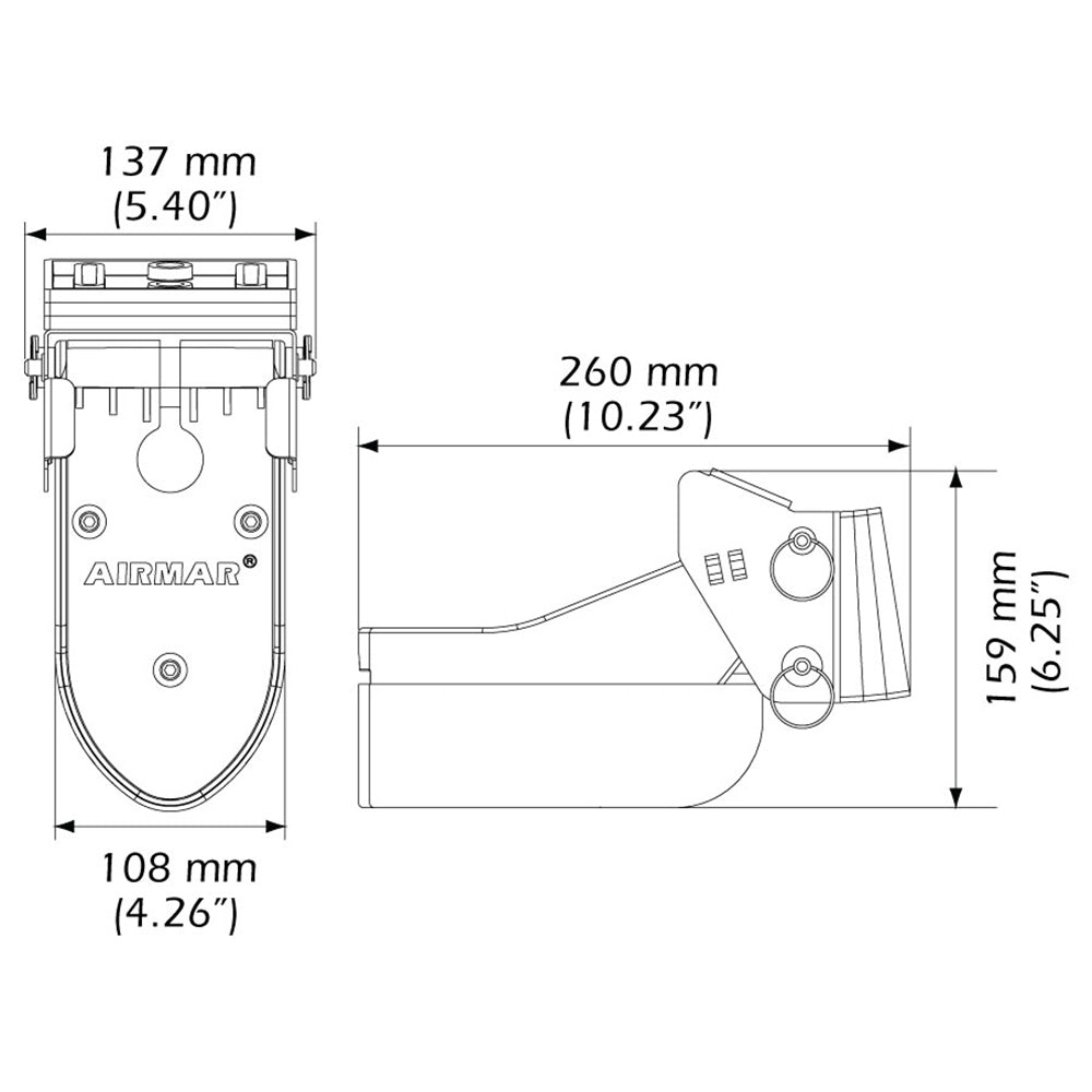 Airmar TM185C-HW High Frequency Wide Beam CHIRP Transom Mount 14-Pin Transducer (Humminbird)