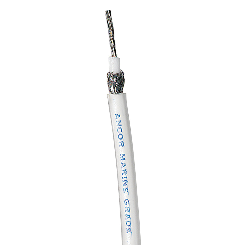 Ancor RG 8X White Tinned Coaxial Cable -Sold By The Foot