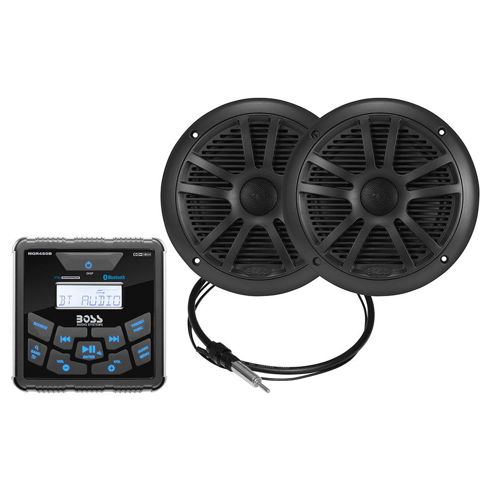 Boss Audio MCKGB450B.6 Marine Stereo  6.5" Speaker Kit (Black)