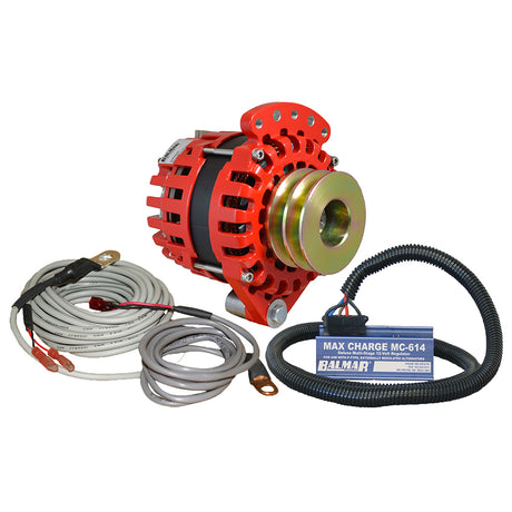 Balmar Alternator 1-2" Single Foot Dual V Pulley Regulator Temp Sensor (170A Kit - 12V) marine alternator