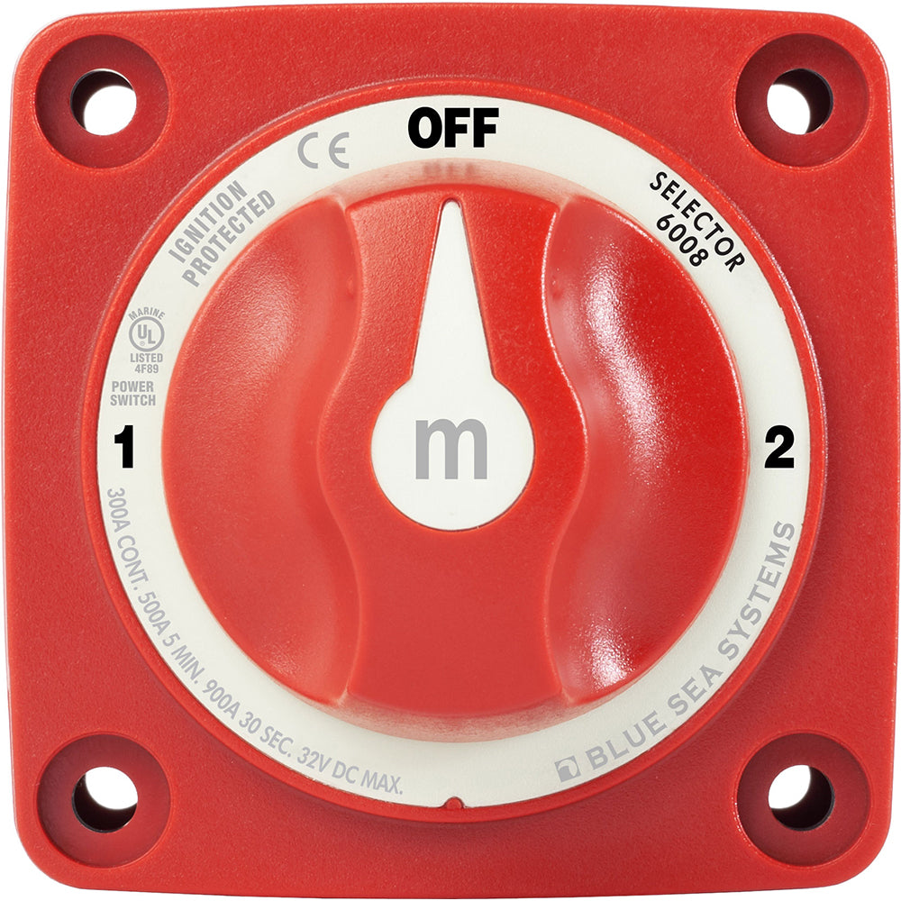 Blue Sea 6008 M-Series Battery Switch 3 Position (Red)