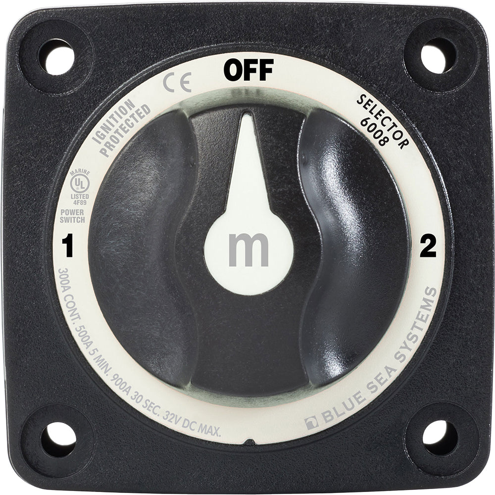 Blue Sea 6008200 m-Series Selector 3 Position Battery Switch (Black)