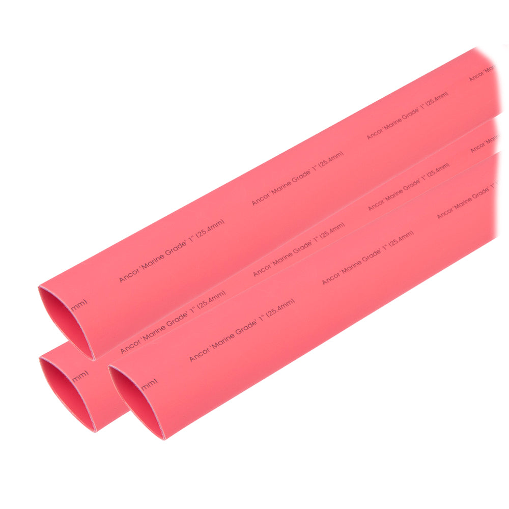 Ancor Heat Shrink Tubing 1" x 3" - Red (3 Pieces)